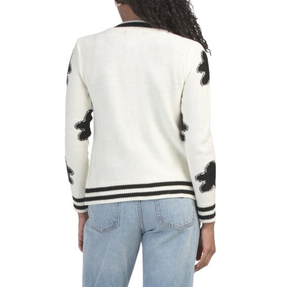 NANCY YANG Black/White Floral Cardigan - Picture 2 of 2